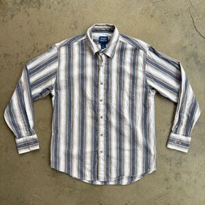 High Sierra Western Long Sleeve Button Down Shirt Men’s Medium Vertical Stripes